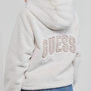 Guess theoline hooded faux fur coat! Size XS